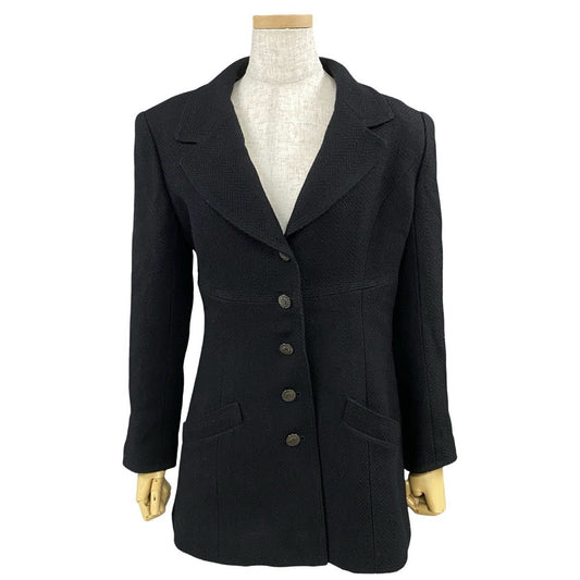 Chanel Coco Mark Wool Nylon Silk Lycra Jacket