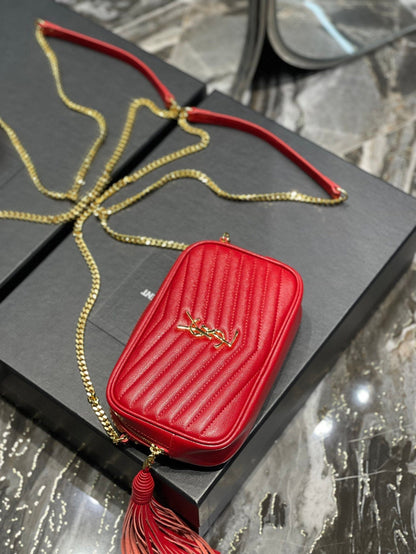 Yves Saint Laurent Lou Mini Bag Red