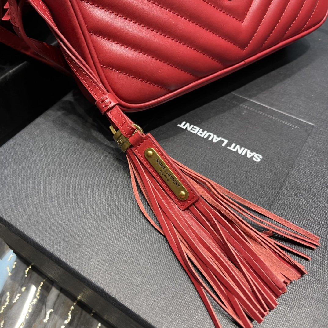 Yves Saint Laurent Lou Camera Bag Red