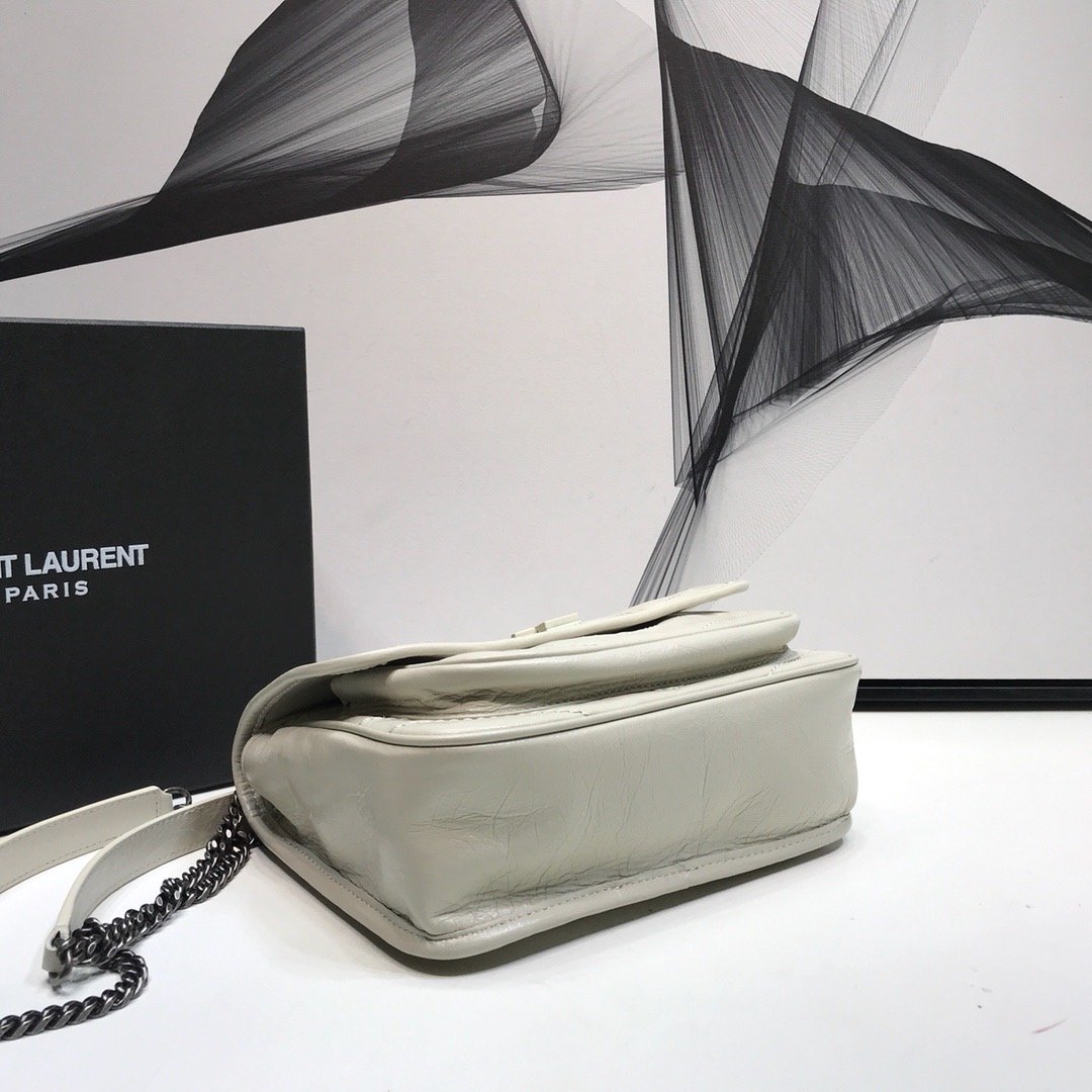 Yves Saint Laurent Niki Baby Chain Bag In Crinkled Vintage