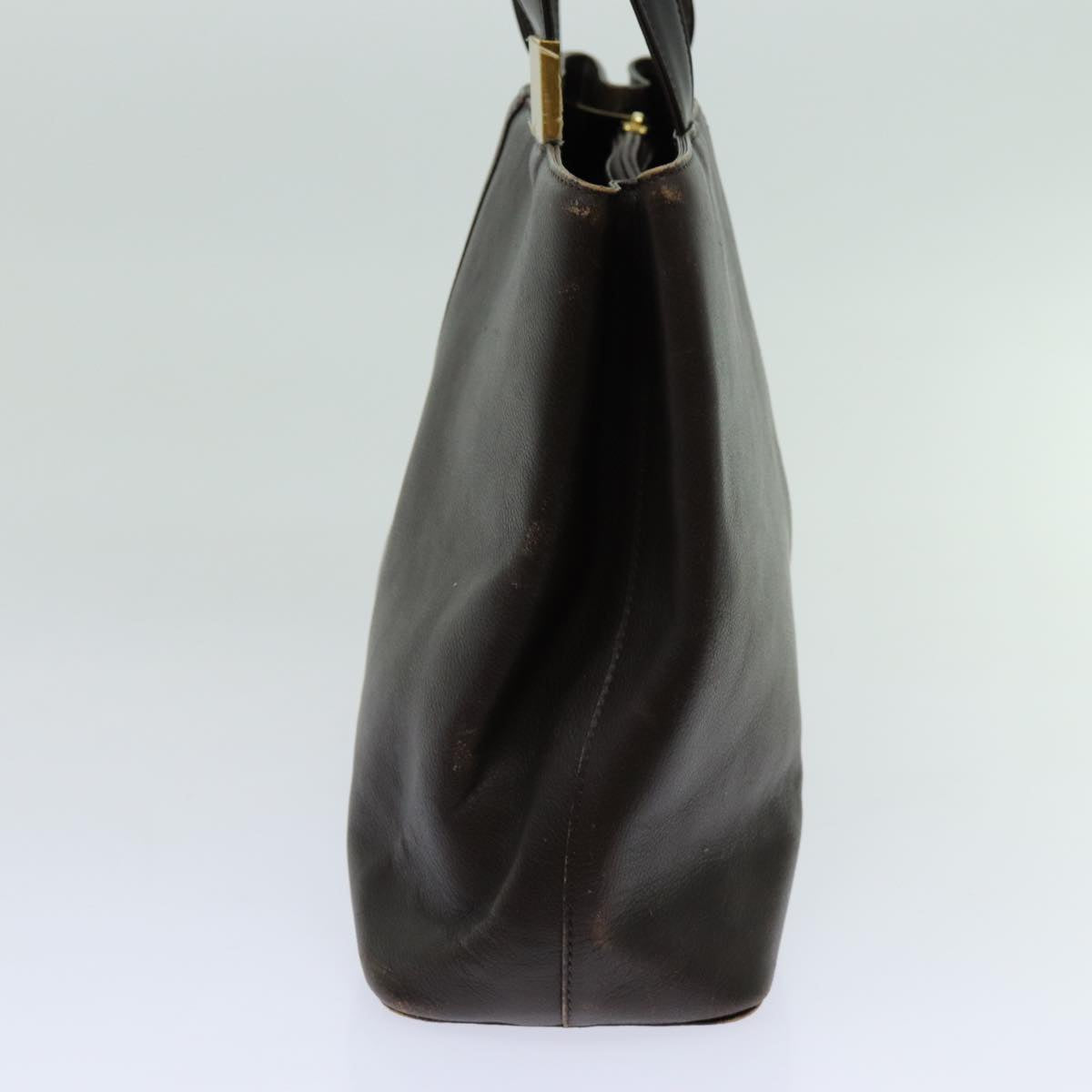 Burberry Hand Bag Leather Brown Auth 70203