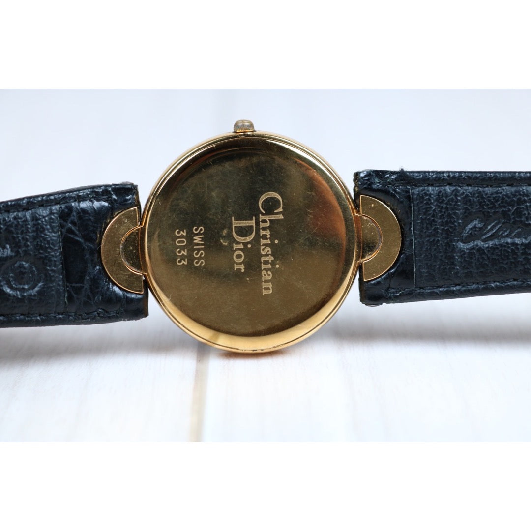 Good ( Rank AB)｜ Dior Leather Quartz Watch Black｜S24062407