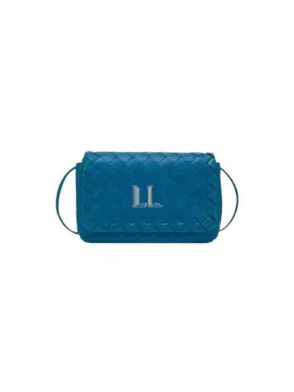 Luxury Bottega Veneta Mini Intrecciato Cross Bag Blue