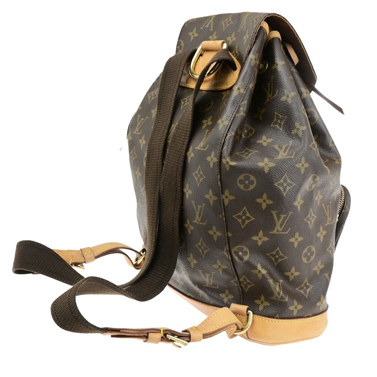 Louis Vuitton Montsouris Gm  Canvas Backpack Bag
