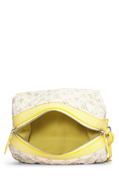 Louis Vuitton,  Jaune Monogram Denim Pochette Round, Yellow