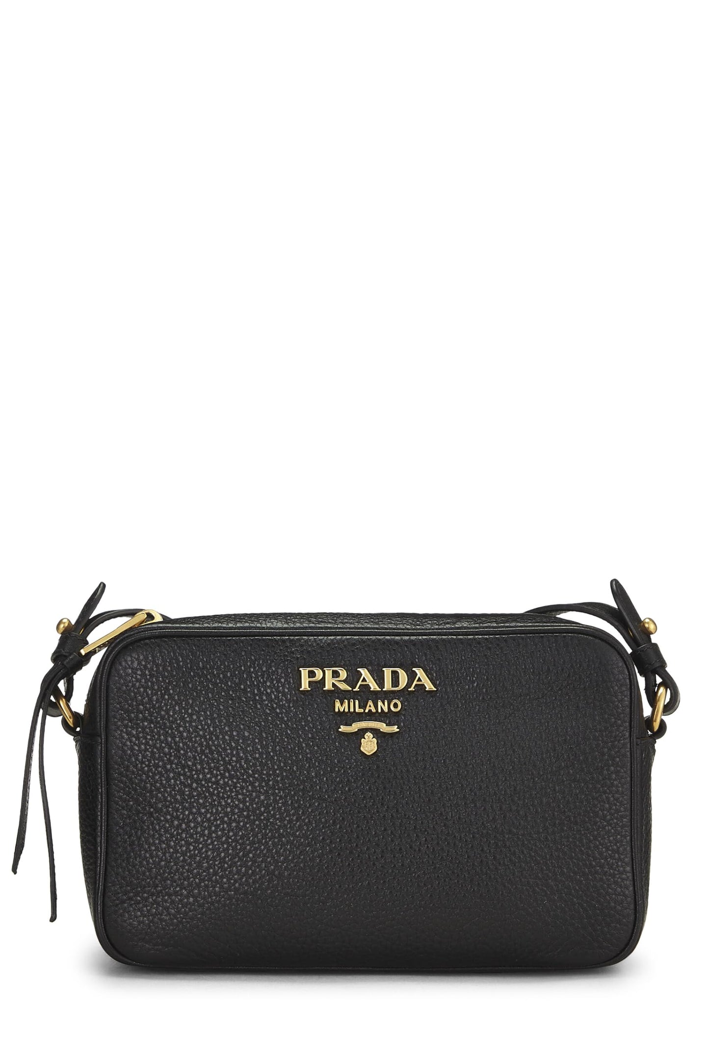 Prada,  Black Vitello Daino Camera Bag, Black