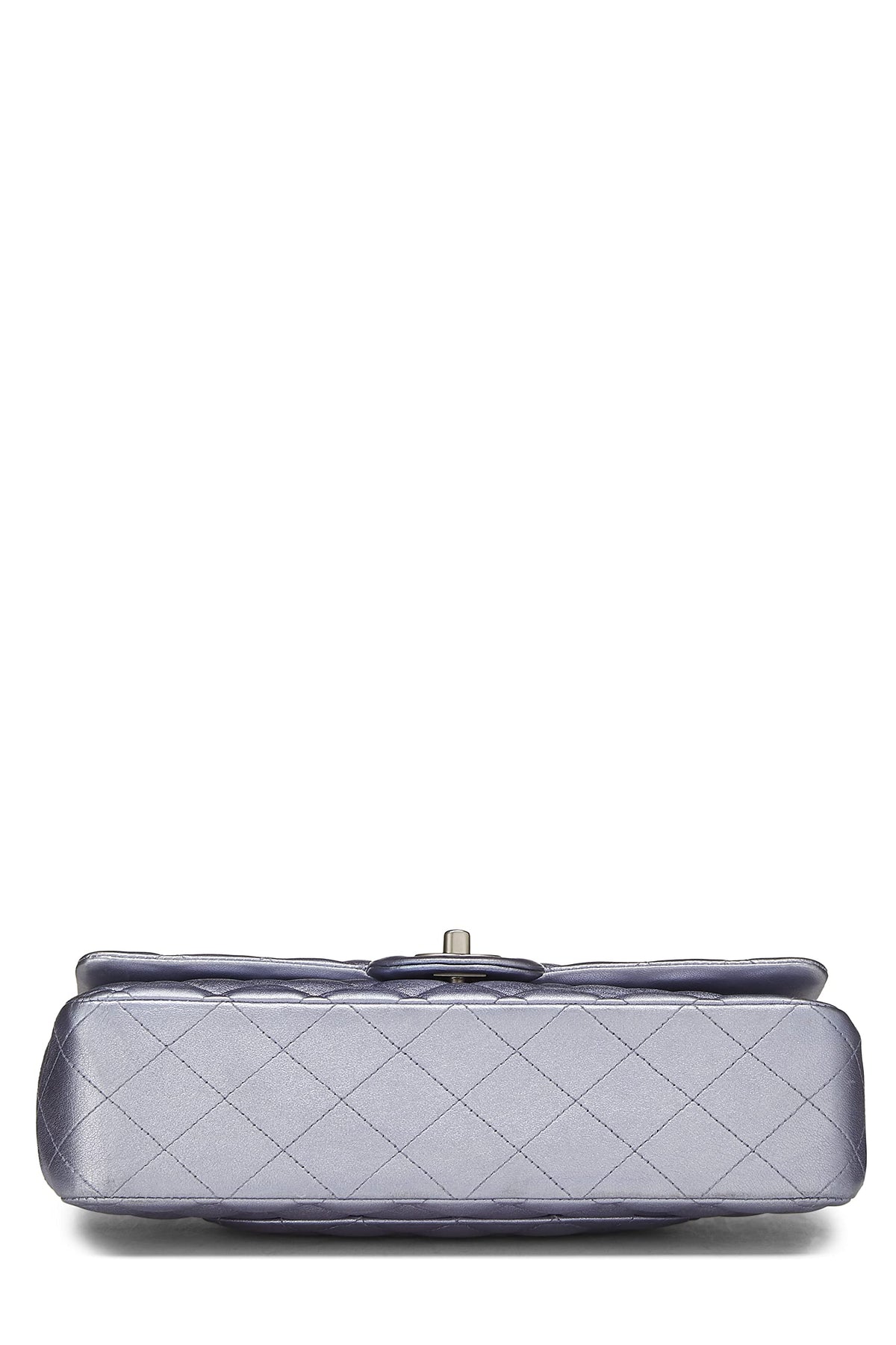 Chanel,  Metallic Purple Quilted Lambskin Classic Double Flap Medium, Purple