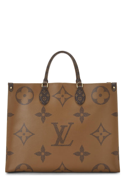 Louis Vuitton,  Monogram Reversed Giant On The Go GM, Brown