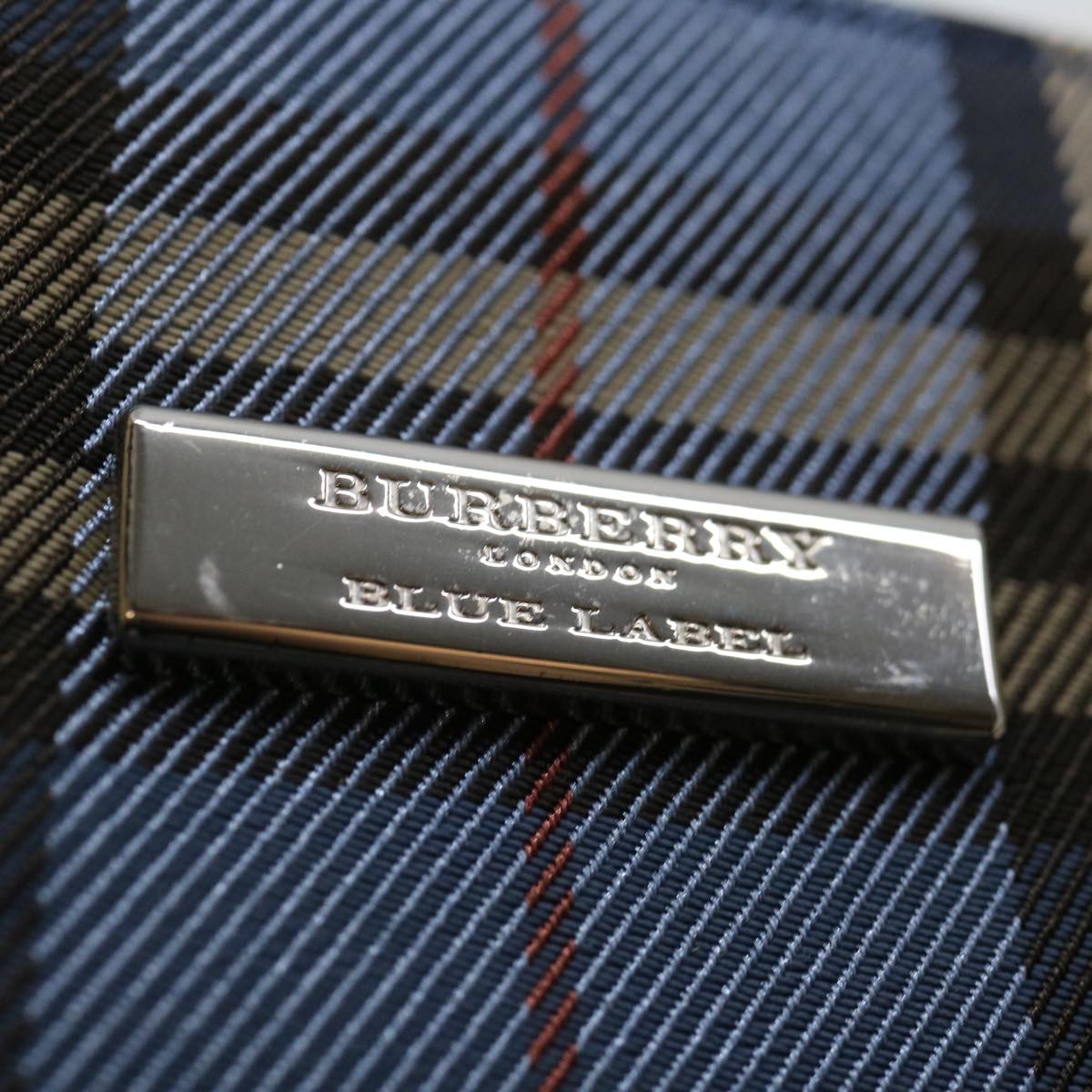 Burberry Nova Check Blue Label Hand Bag Canvas Blue Auth 71025