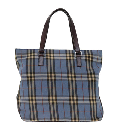 Burberry Nova Check Blue Label Hand Bag Canvas Blue Auth 71025