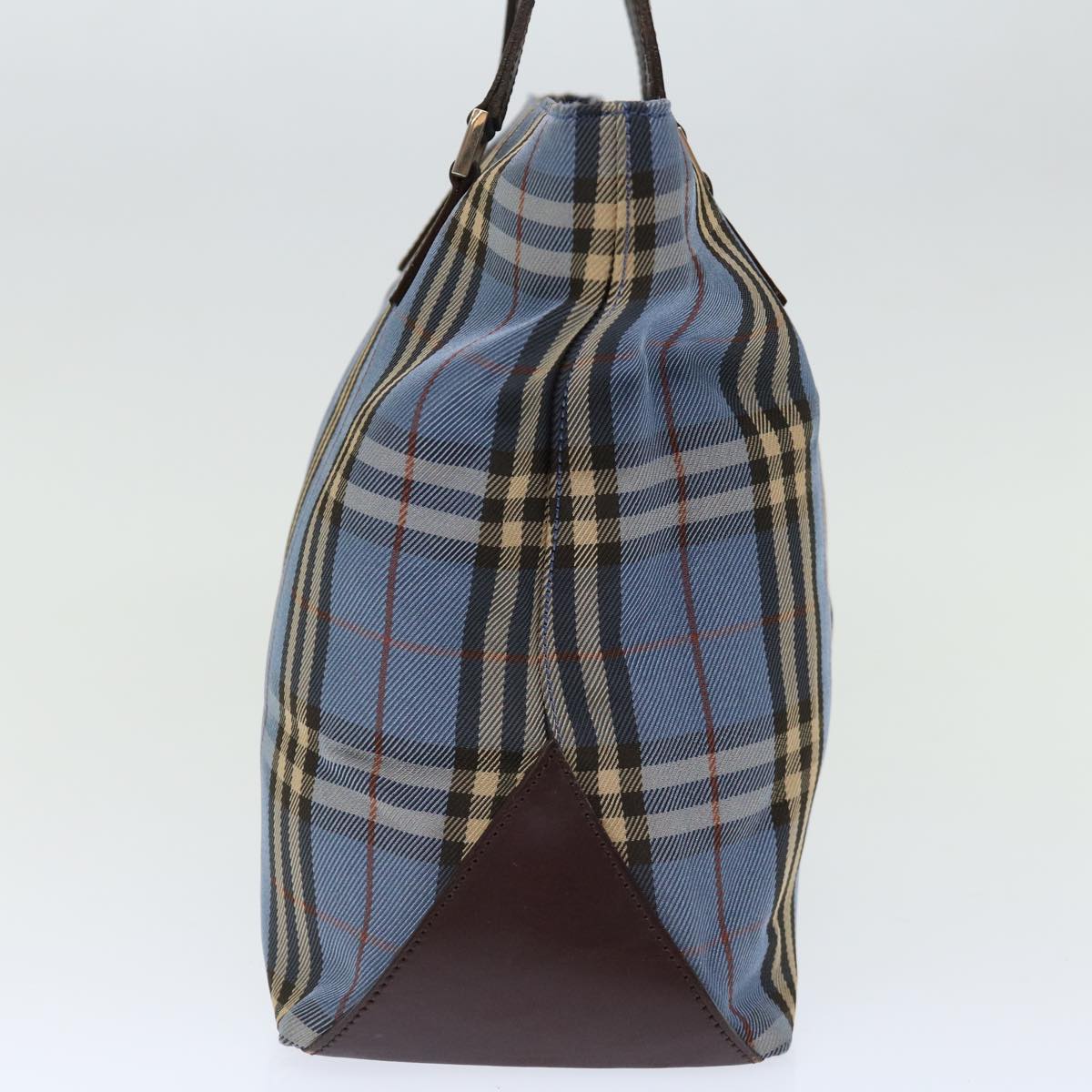 Burberry Nova Check Blue Label Hand Bag Canvas Blue Auth 71025