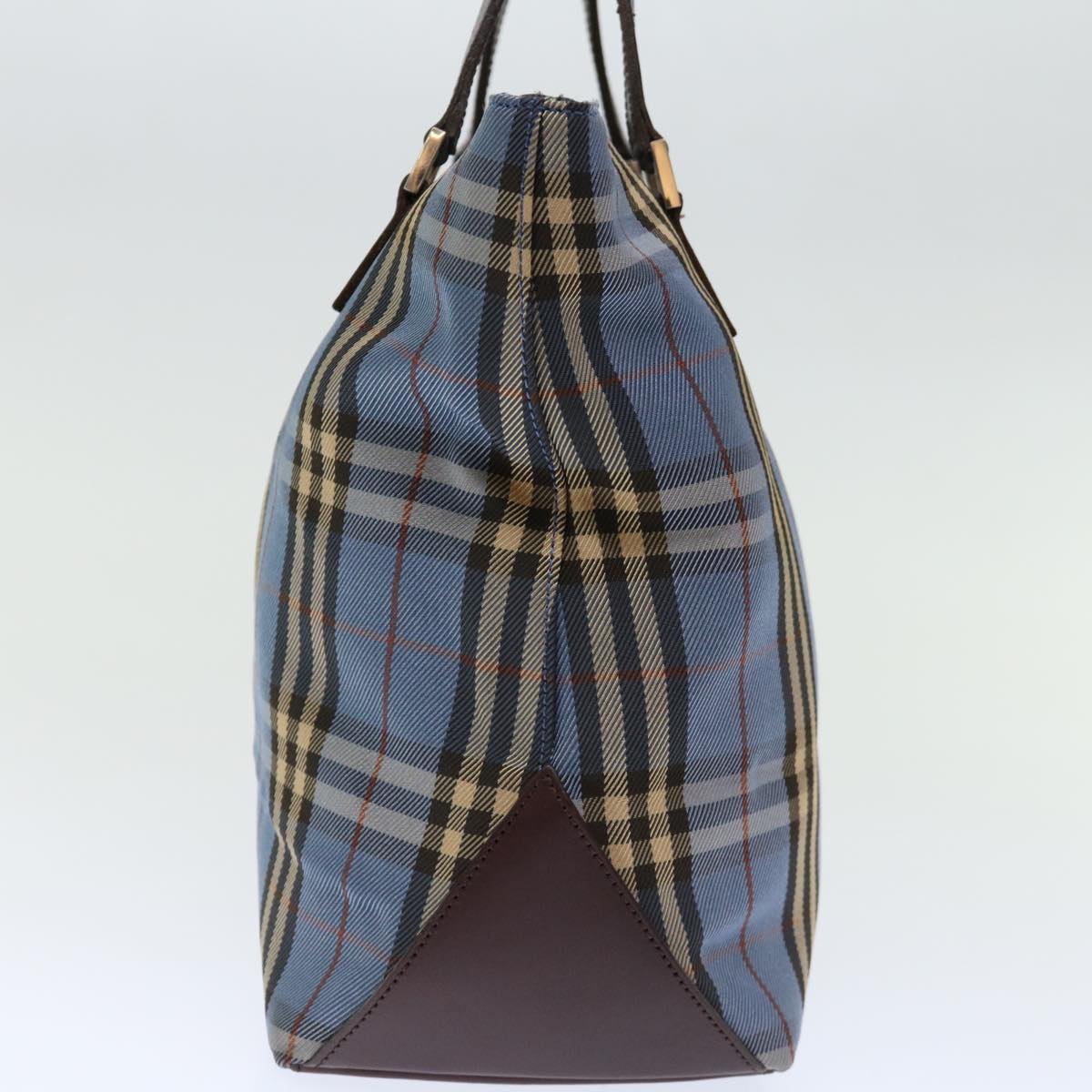 Burberry Nova Check Blue Label Hand Bag Canvas Blue Auth 71025
