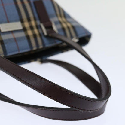 Burberry Nova Check Blue Label Hand Bag Canvas Blue Auth 71025