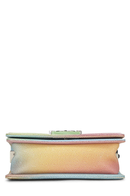 Chanel,  Rainbow Quilted Caviar Boy Bag Small, Green