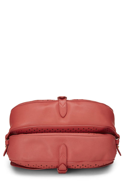 Louis Vuitton,  Pink Perforated Leather Saumur 30, Pink