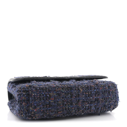 Tweed Watersnake Quilted Medium CC Filigree Flap Blue