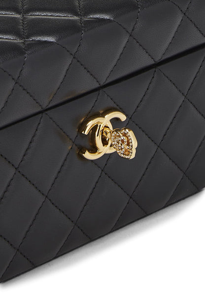 Chanel,  Black Lambskin Jewelry Case Large, Black