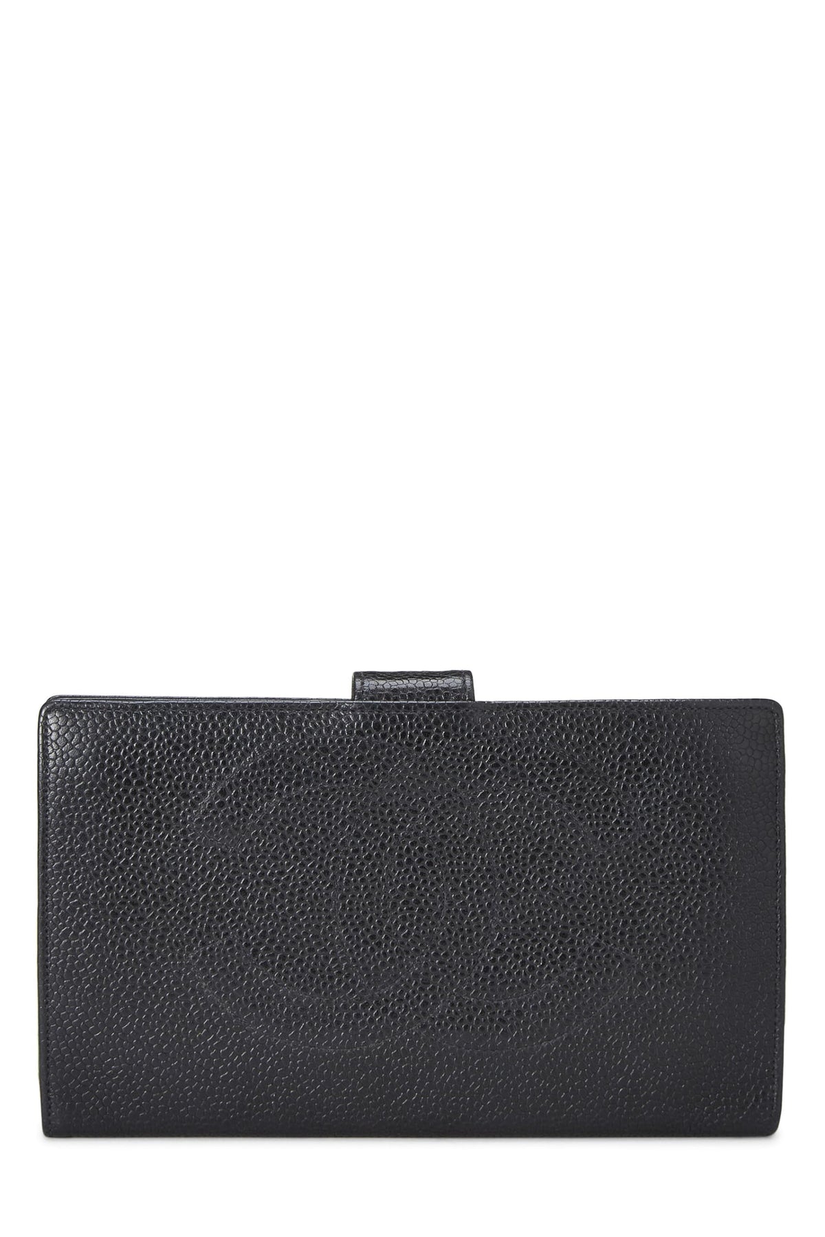 Chanel,  Black Caviar Timeless 'CC' Long Wallet, Black