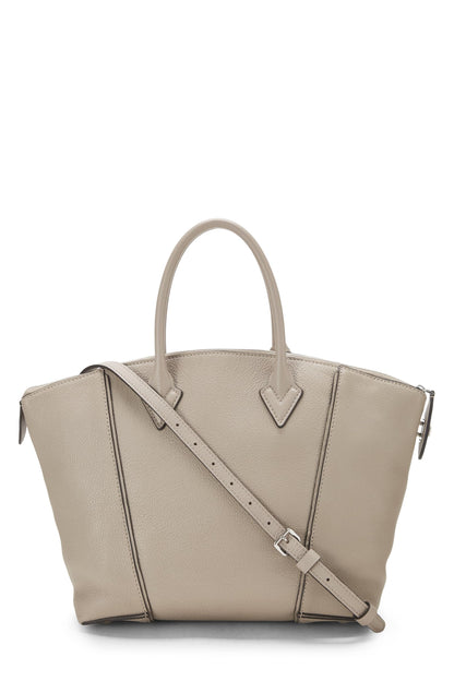 Louis Vuitton,  Grey Taurillon Soft Leather Lockit MM, Grey