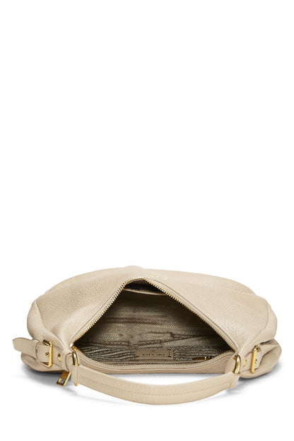 Prada,  Beige Vitello Daino Hobo Medium, Beige