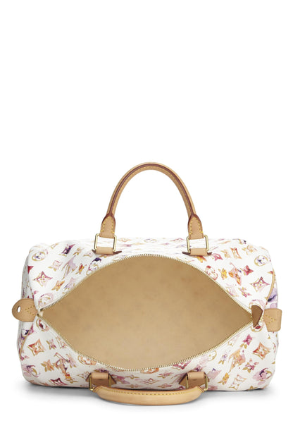 Louis Vuitton,  Richard Prince x Louis Vuitton Monogram Watercolor Speedy 35, White