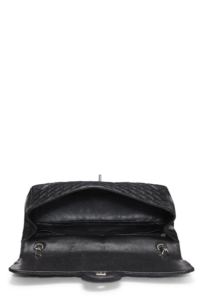 Chanel,  Navy Quilted Lambskin New Classic Flap Maxi, Navy