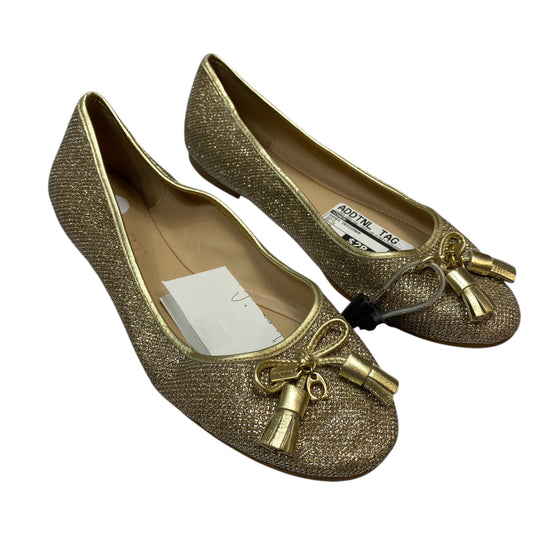 Shoes Designer By Coach In Gold, Size:7