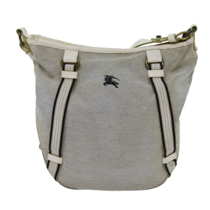 Burberry Blue Label Shoulder Bag Canvas Gray Auth 71350