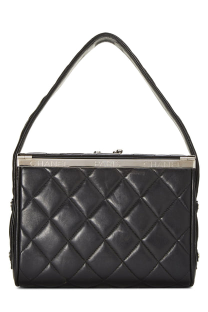 Chanel,  Black Quilted Lambskin Box Bag, Black