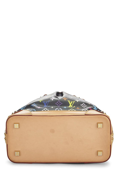 Louis Vuitton,  Takashi Murakami x Louis Vuitton Black Monogram Multicolore Sharleen MM, Black