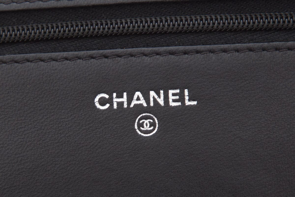 Chanel 2020 Black Lambskin Wallet on Chain Cross-Body