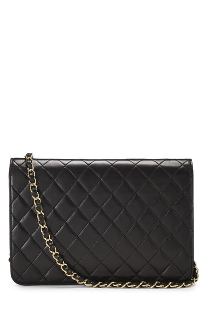 Chanel,  Black Quilted Lambskin Turnlock Ex Flap Medium, Black