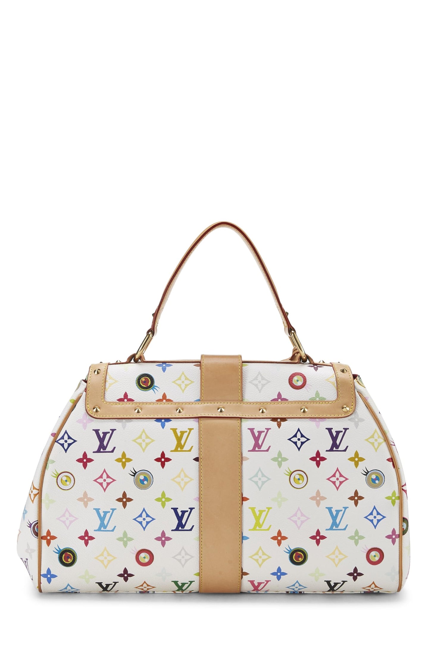 Louis Vuitton,  Takashi Murakami x Louis Vuitton White Multicolore Eye Love Monogram Sac Retro GM, White