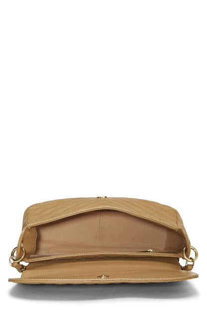 Chanel,  Beige Caviar Timeless CC Flap Shoulder, Beige