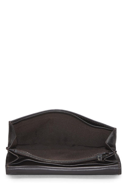 Fendi,  Brown Zucchino Canvas Long Wallet, Brown