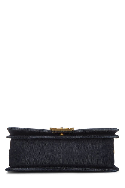 Chanel,  Navy & Red Denim Boy Bag Medium, Multi