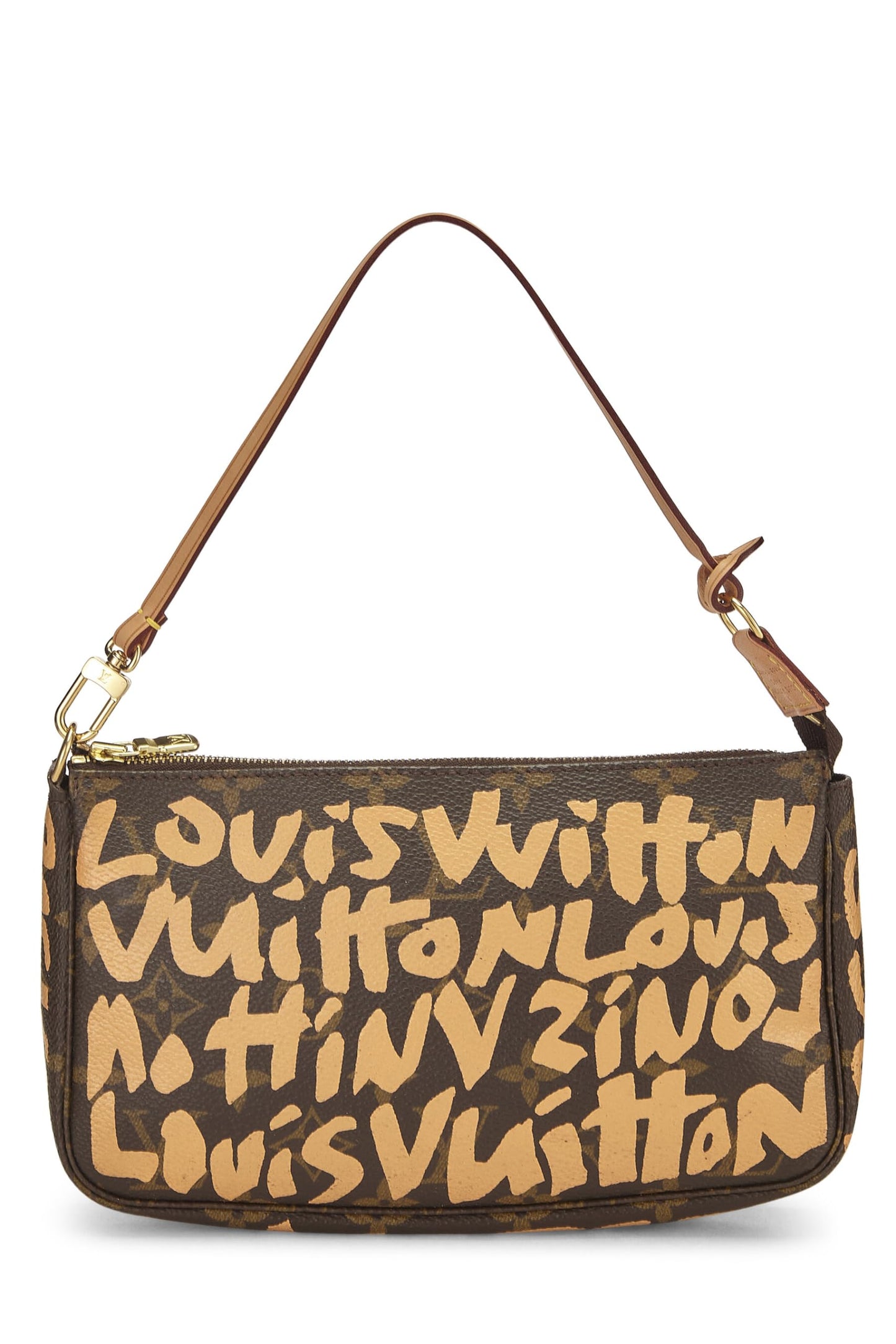 Louis Vuitton,  Stephen Sprouse x Louis Vuitton Beige Monogram Graffiti Pochette, Beige