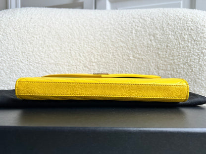 Yves Saint Laurent (YSL) Yellow Envelope Chain Wallet