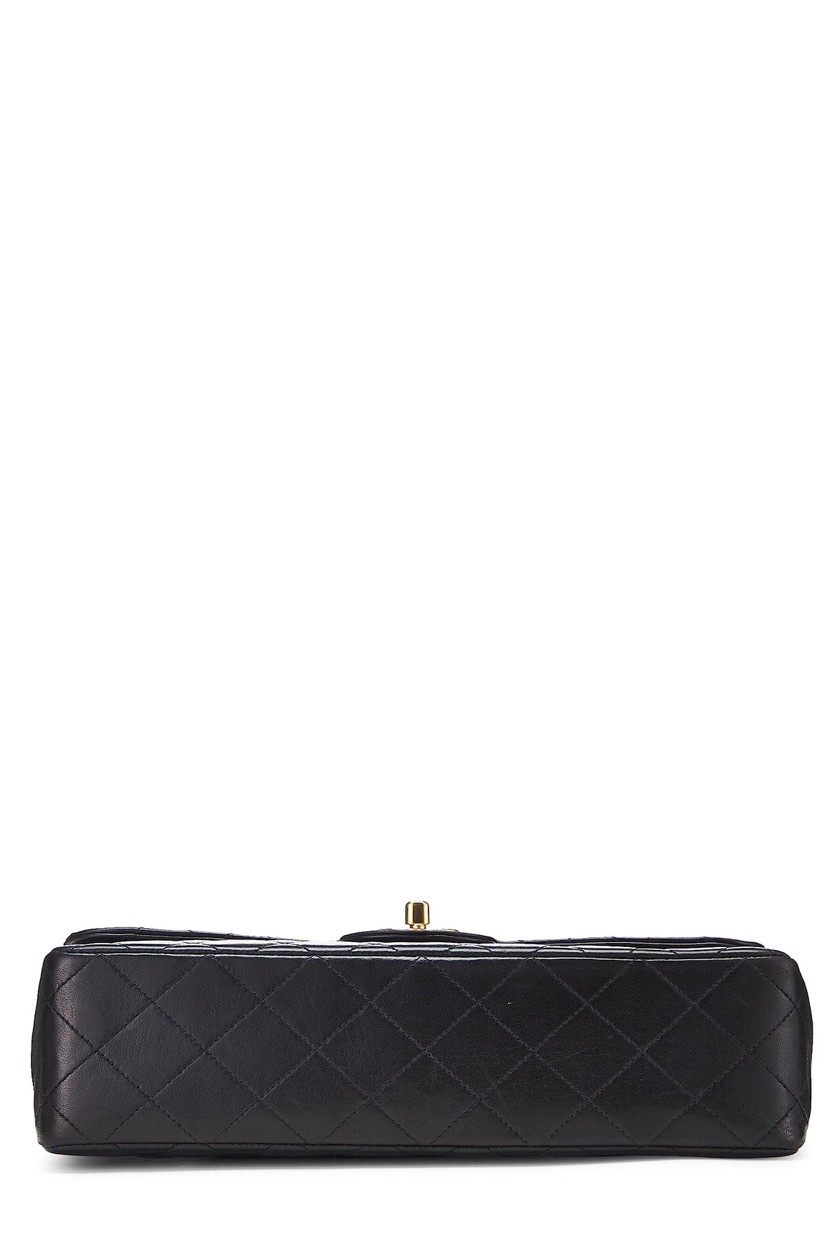 Chanel,  Black Quilted Lambskin Double Bag, Black