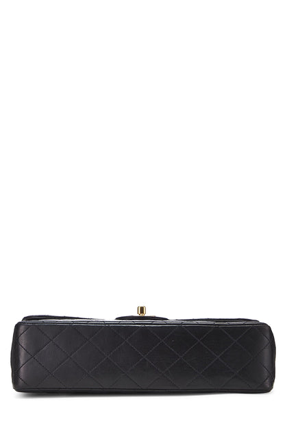 Chanel,  Black Quilted Lambskin Double Bag, Black