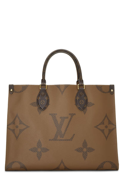 Louis Vuitton,  Brown Giant Monogram On The Go MM, Brown