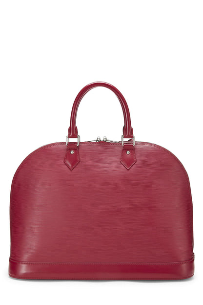 Louis Vuitton,  Burgundy Epi Alma GM, Red