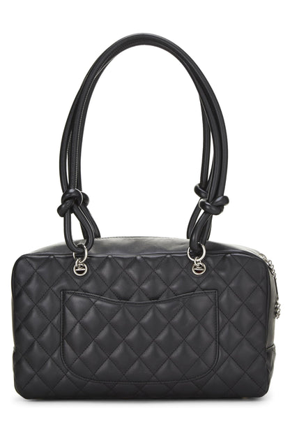 Chanel,  Black Calfskin Cambon Bowler, Black