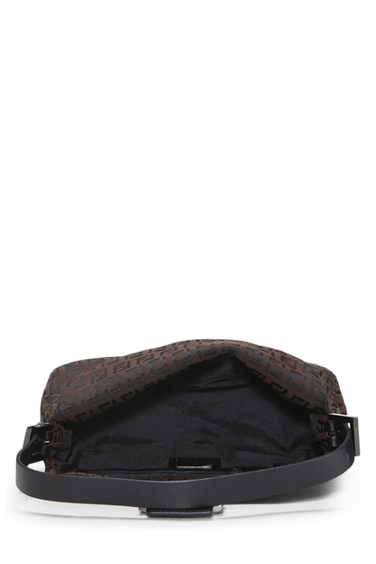 Fendi,  Brown Nylon Zucchino Shoulder Bag, Brown