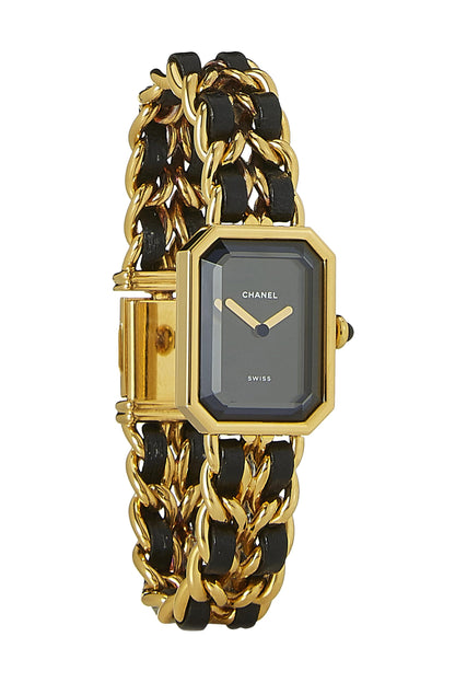 Chanel,  Black & Gold Premiere Watch Large, Black