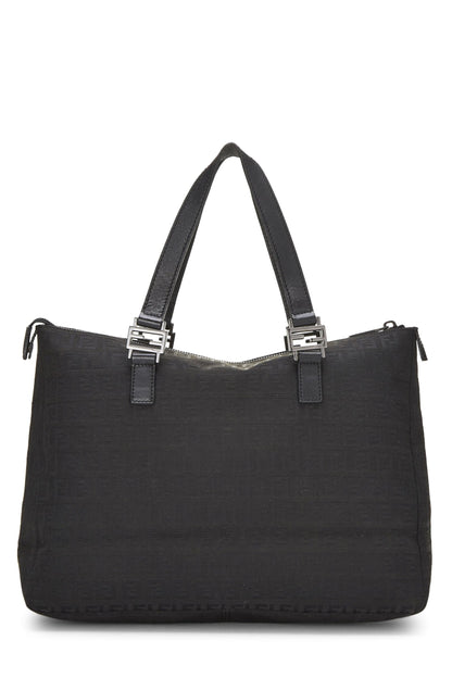 Fendi,  Black Zucchino Canvas Tote, Black
