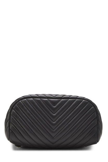 Chanel,  Black Chevron Lambskin Urban Spirit Backpack, Black