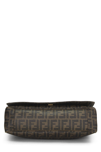 Fendi,  Brown Zucca Coated Canvas Messenger Large, Brown