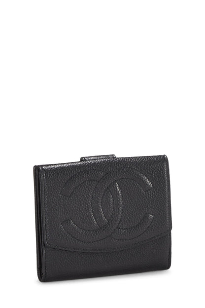 Chanel,  Black Lambskin Timeless 'CC' Wallet, Black