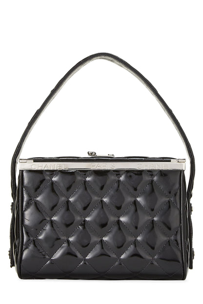 Chanel,  Black Patent Leather Box Bag, Black